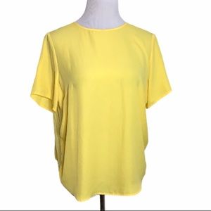 Madison Yellow Short Sleeve Blouse